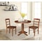 International Concepts 36 in. Round Top Pedestal Dining Table with 2 Madrid LadderBack Chairs - 3 Piece Dining Set K42-36RT-27B-C2-2 - alternate 1